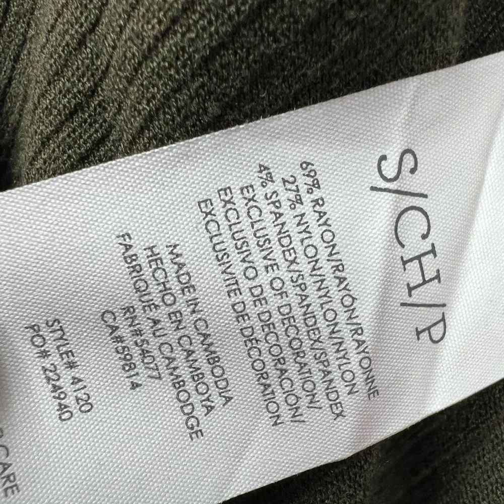 CAbi Women's Small Olive Green Academy Blazer 4120 Asymmetric Zip Stretch Jacket - Picture 5 of 7